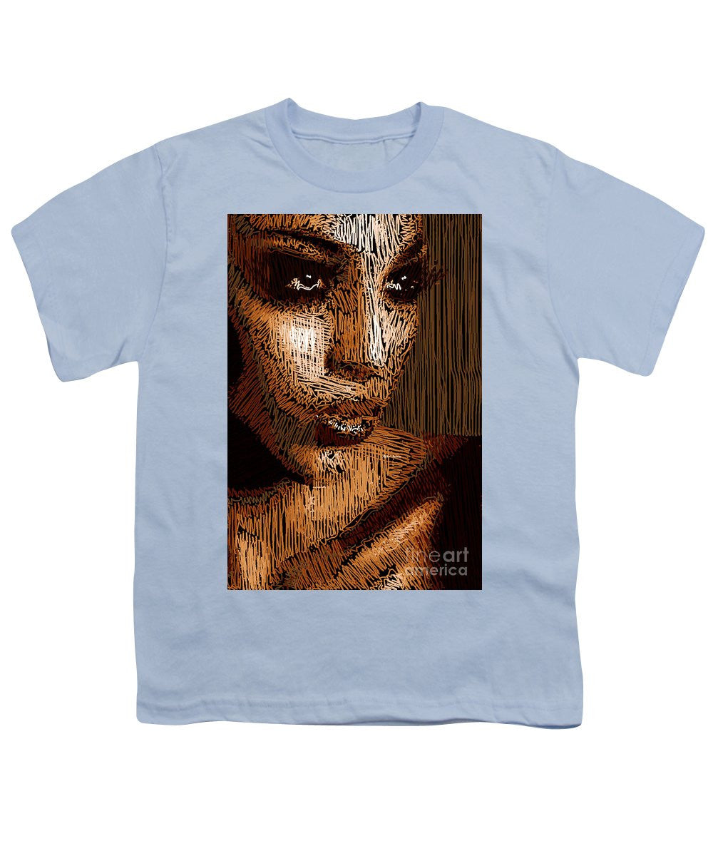 T-shirt pour jeunes - Portrait en studio au crayon 63