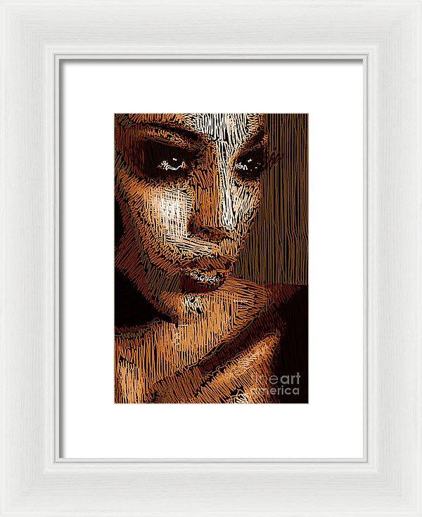 Framed Print - Studio Portrait In Pencil 63