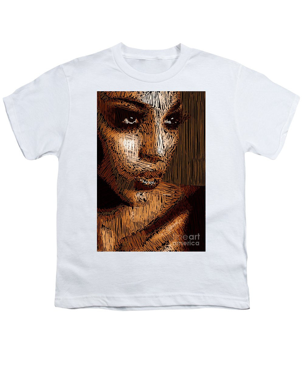 T-shirt pour jeunes - Portrait en studio au crayon 63