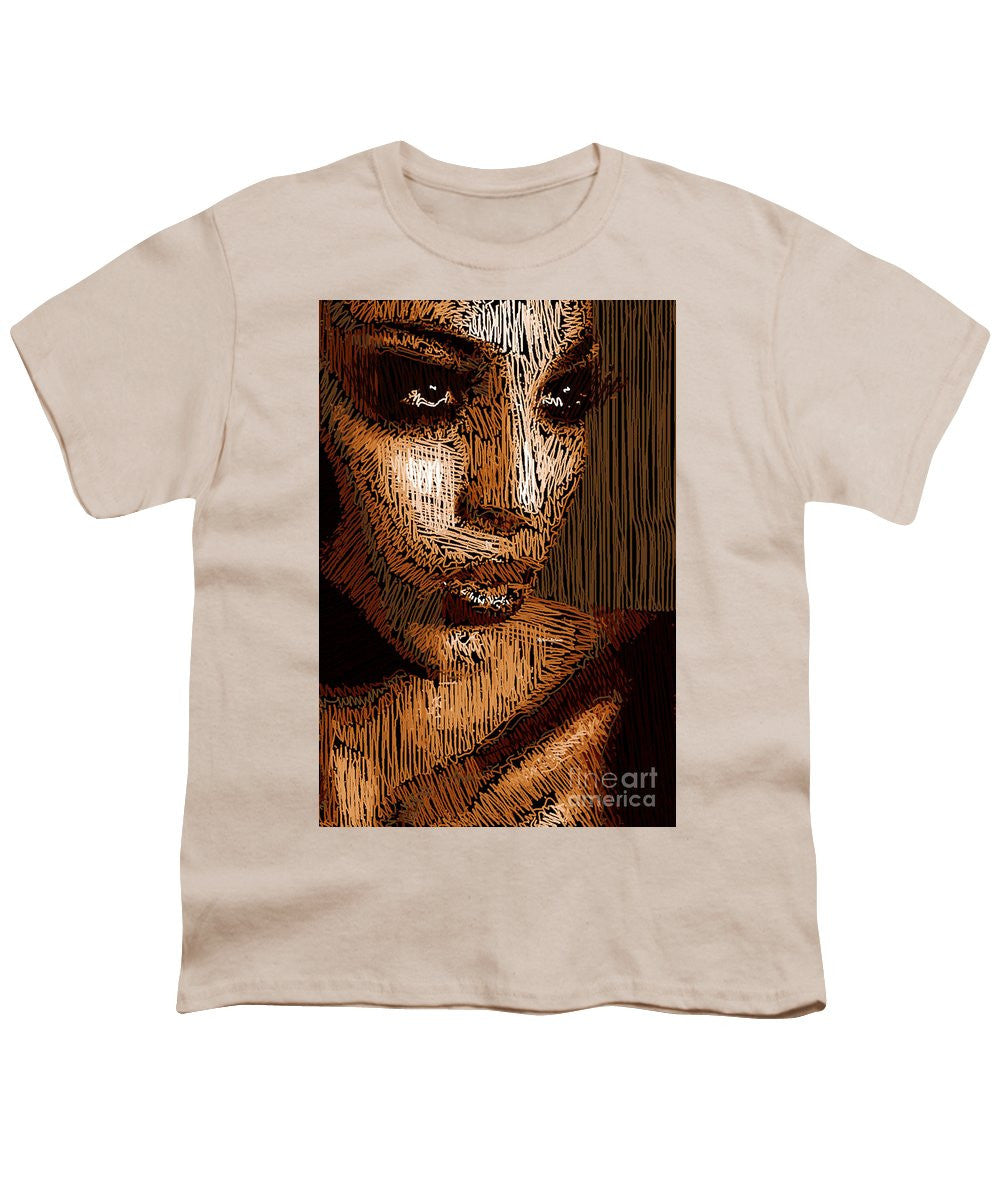 T-shirt pour jeunes - Portrait en studio au crayon 63