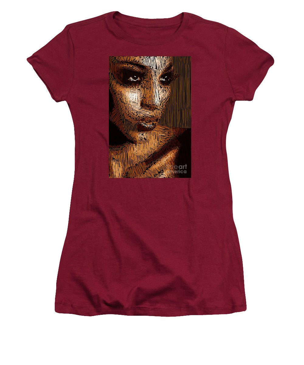 Women's T-Shirt (Junior Cut) - Studio Portrait In Pencil 63