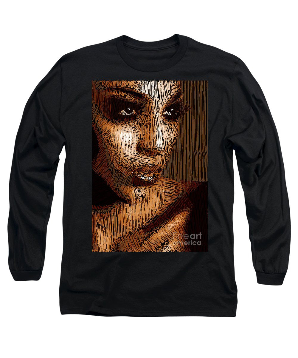 Long Sleeve T-Shirt - Studio Portrait In Pencil 63