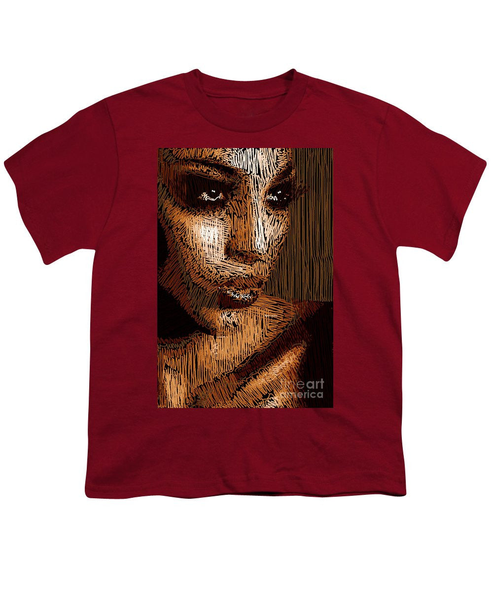 T-shirt pour jeunes - Portrait en studio au crayon 63