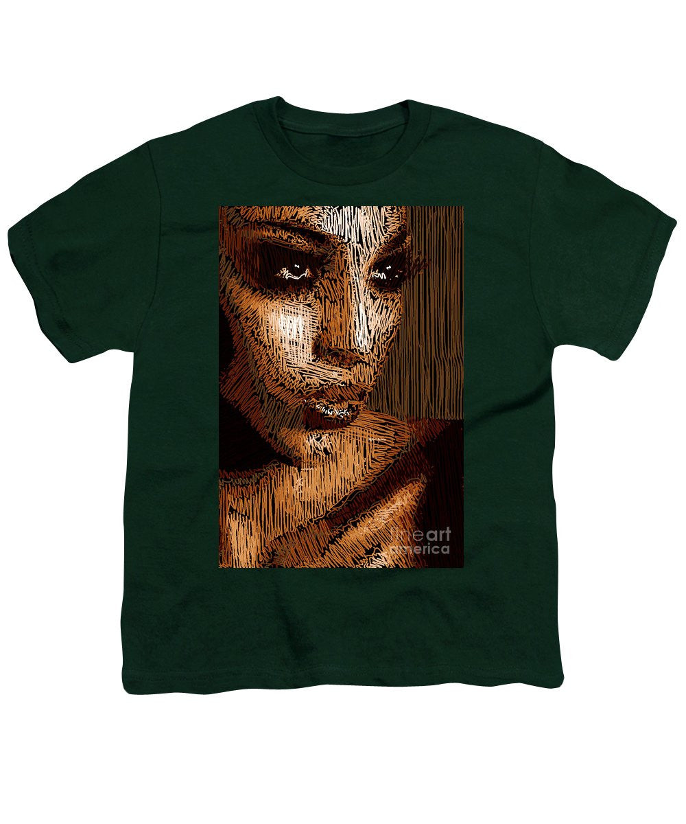 T-shirt pour jeunes - Portrait en studio au crayon 63