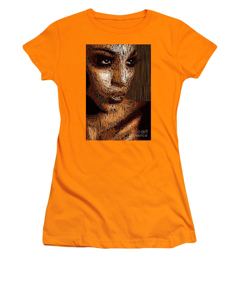 Women's T-Shirt (Junior Cut) - Studio Portrait In Pencil 63