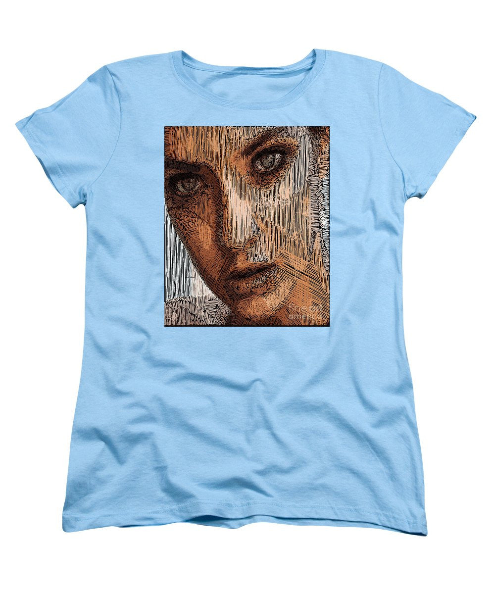 Women's T-Shirt (Standard Cut) - Studio Portrait In Pencil