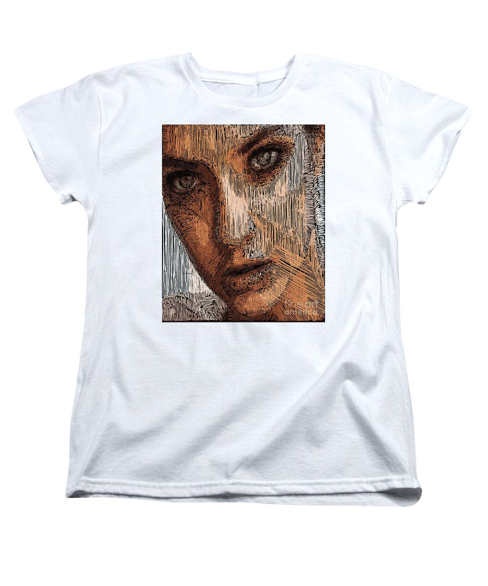 Women's T-Shirt (Standard Cut) - Studio Portrait In Pencil