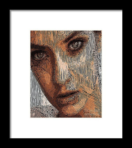 Framed Print - Studio Portrait In Pencil