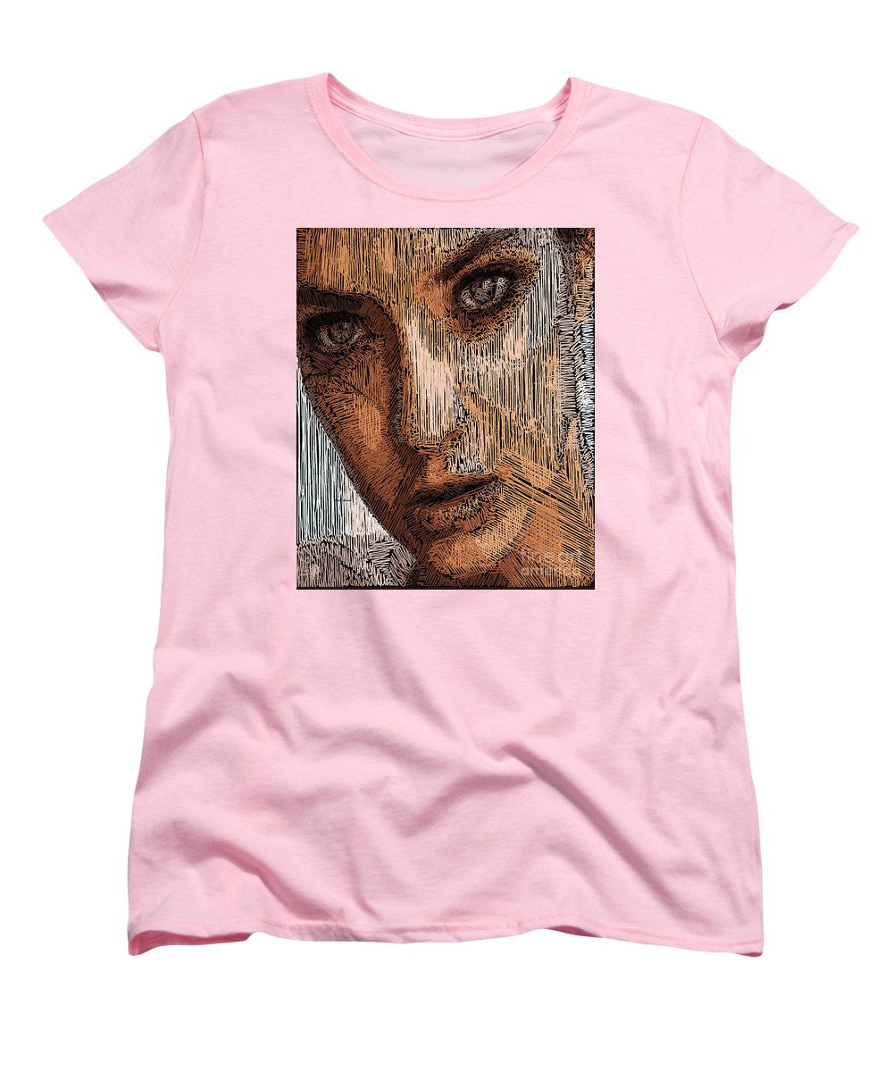 Women's T-Shirt (Standard Cut) - Studio Portrait In Pencil