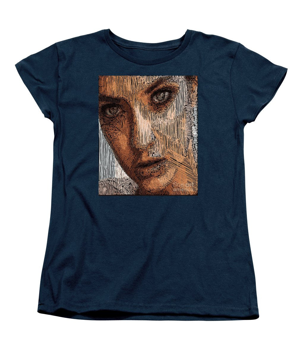 Women's T-Shirt (Standard Cut) - Studio Portrait In Pencil