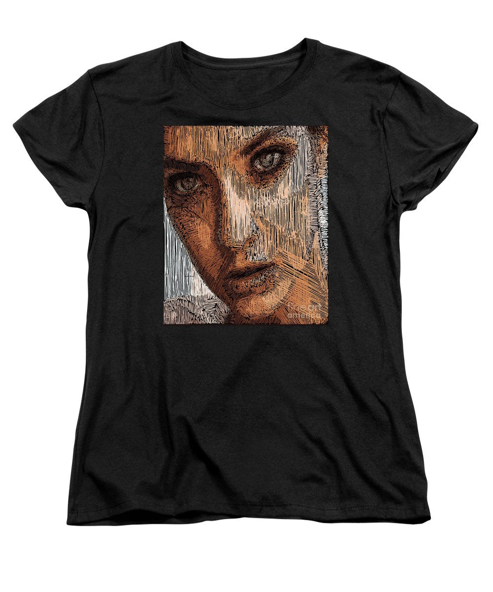 Women's T-Shirt (Standard Cut) - Studio Portrait In Pencil