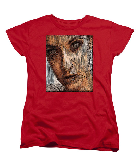 Women's T-Shirt (Standard Cut) - Studio Portrait In Pencil