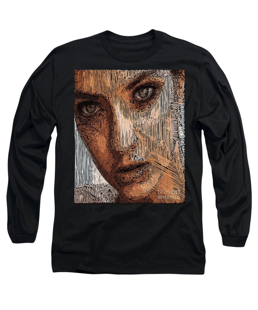 Long Sleeve T-Shirt - Studio Portrait In Pencil