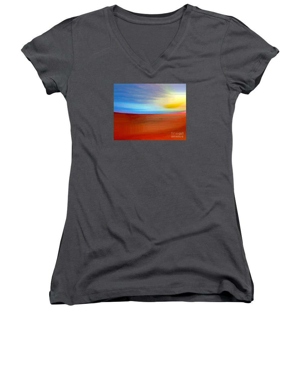 Women's V-Neck T-Shirt (Junior Cut) - Sunrise