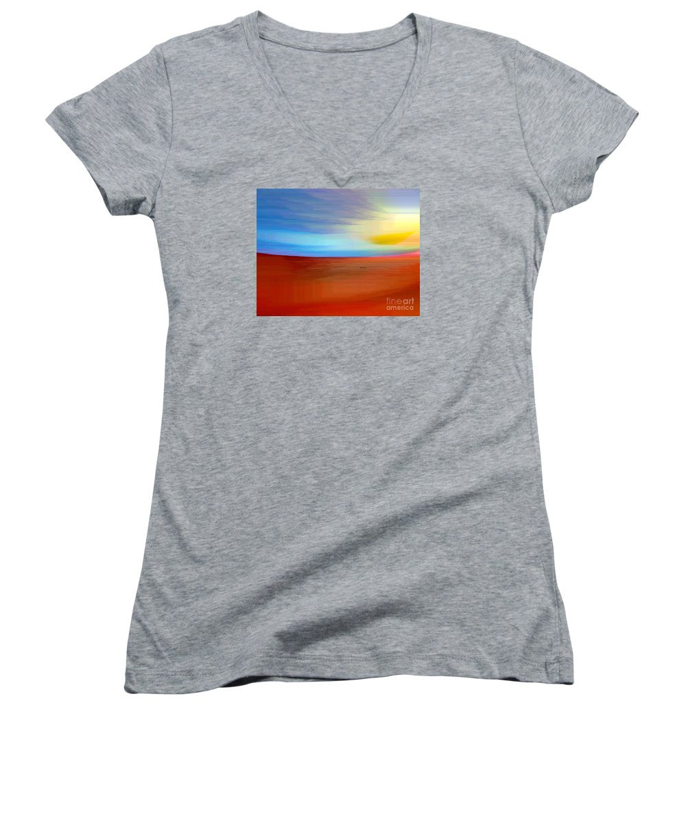 Women's V-Neck T-Shirt (Junior Cut) - Sunrise