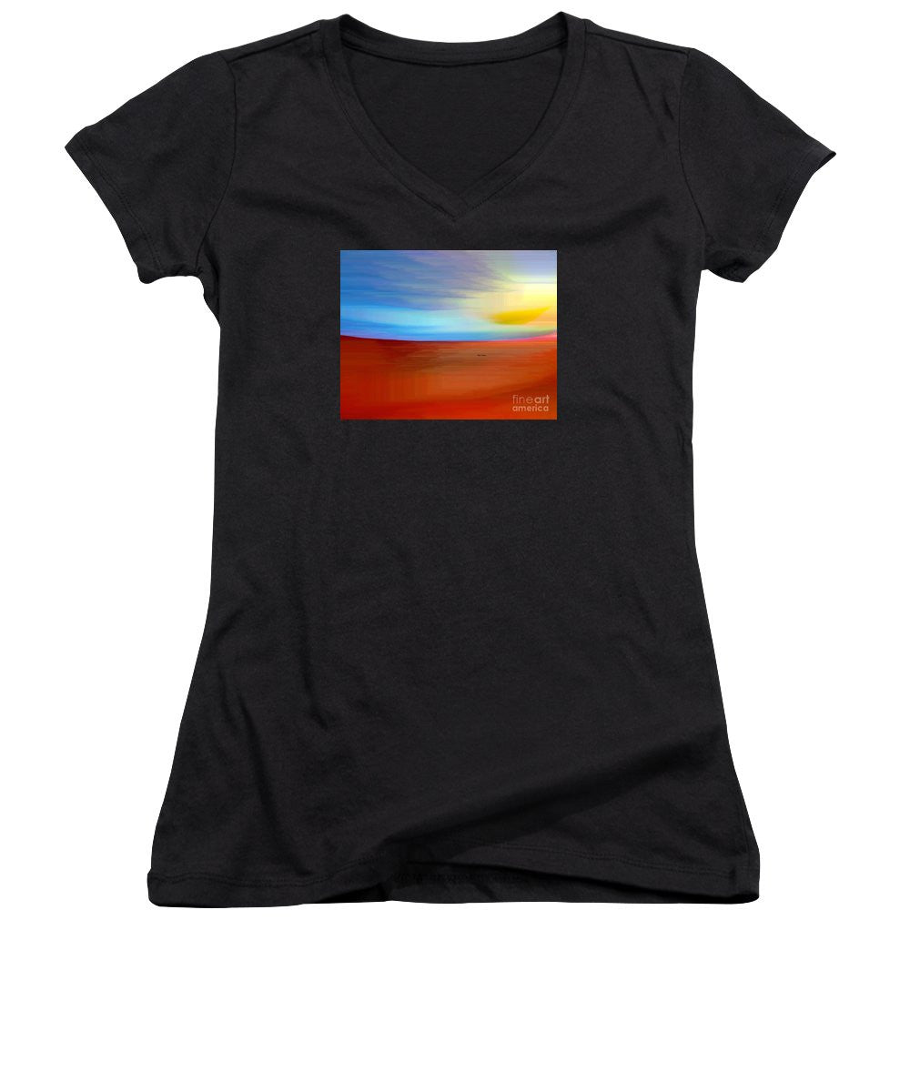 Women's V-Neck T-Shirt (Junior Cut) - Sunrise