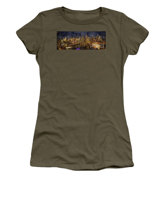 T-shirt pour femme (coupe junior) - Skyline de Sydney, Australie