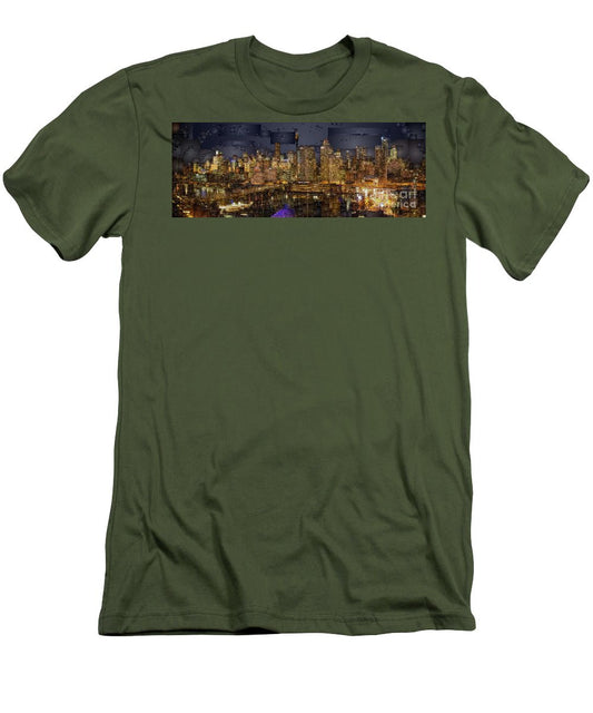 T-shirt pour homme (coupe ajustée) - Skyline de Sydney, Australie