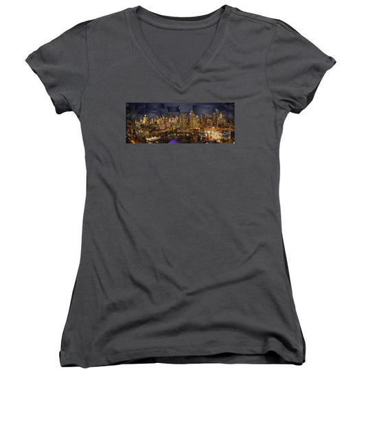 Women's V-Neck T-Shirt (Junior Cut) - Sydney Australia Skyline