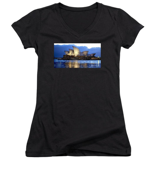 Women's V-Neck T-Shirt (Junior Cut) - Sydney Opera In Australia