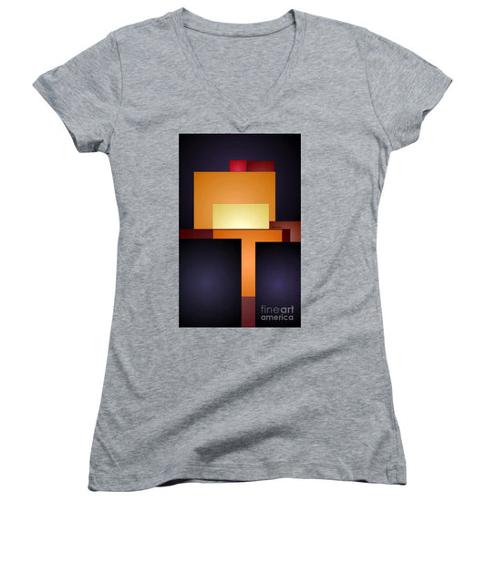 Women's V-Neck T-Shirt (Junior Cut) - T Abstract