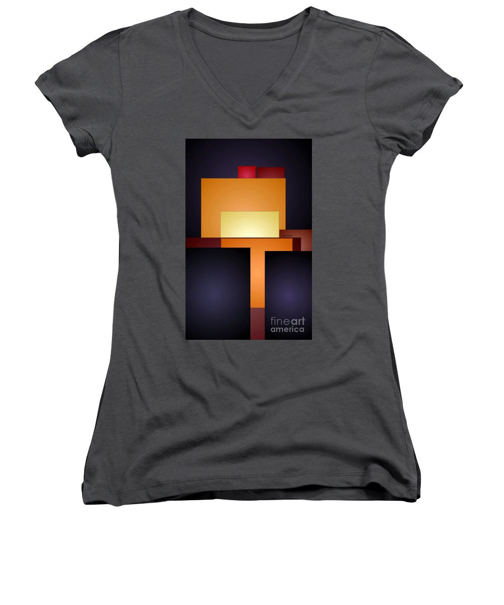 Women's V-Neck T-Shirt (Junior Cut) - T Abstract