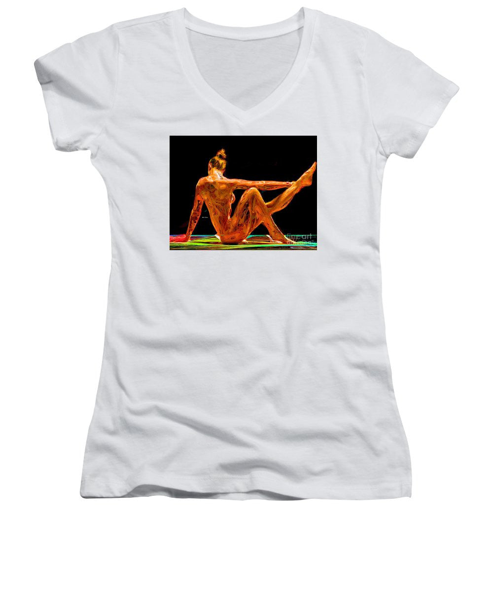 Women's V-Neck T-Shirt (Junior Cut) - Taking Care Of Number One
