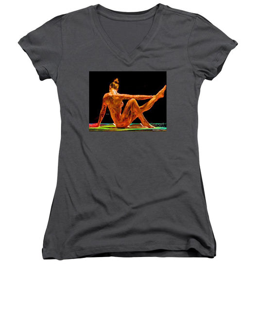 Women's V-Neck T-Shirt (Junior Cut) - Taking Care Of Number One