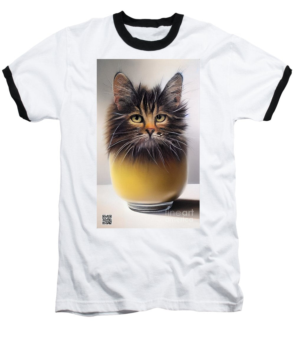 Teacup Cat - Baseball T-Shirt
