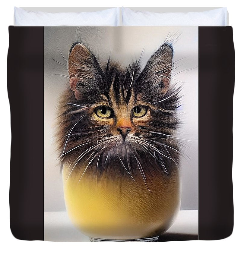 Teacup Cat - Duvet Cover