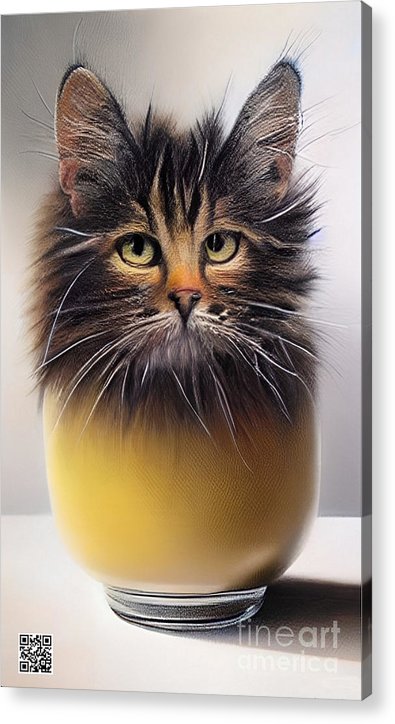 Teacup Cat - Acrylic Print