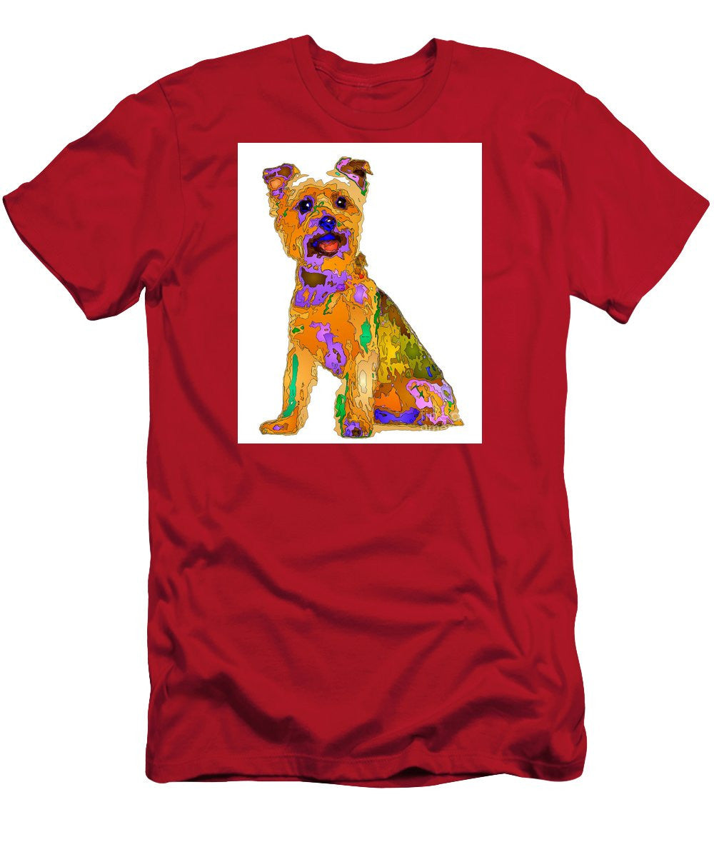 T-shirt pour homme (coupe ajustée) - Le meilleur chien. Série Pet