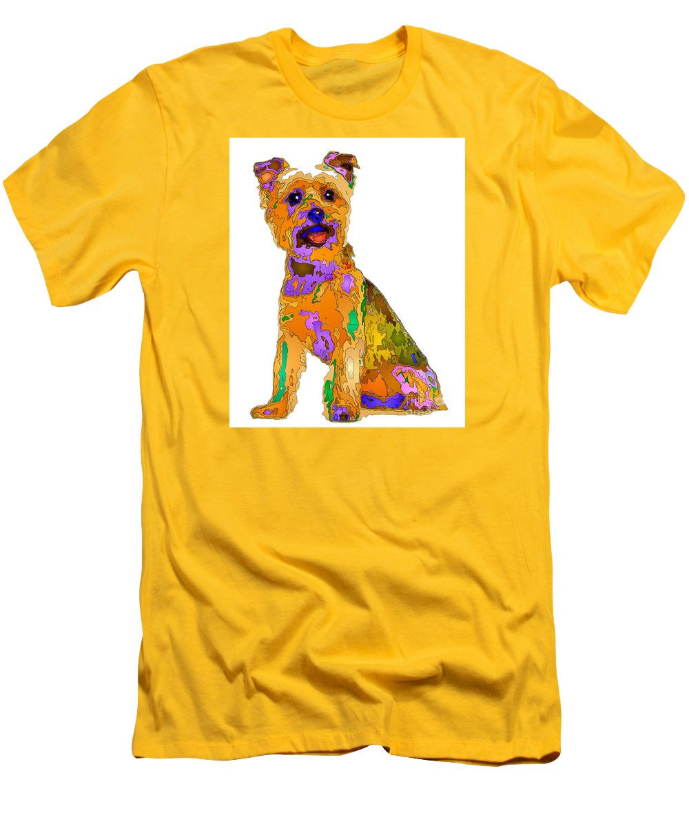 T-shirt pour homme (coupe ajustée) - Le meilleur chien. Série Pet