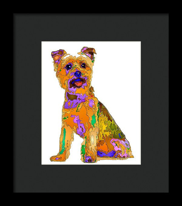 Framed Print - The Best Dog. Pet Series