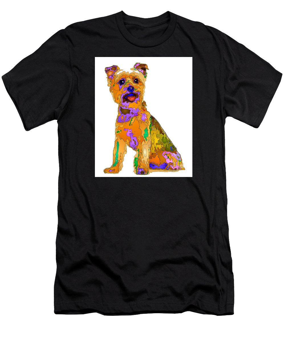 T-shirt pour homme (coupe ajustée) - Le meilleur chien. Série Pet