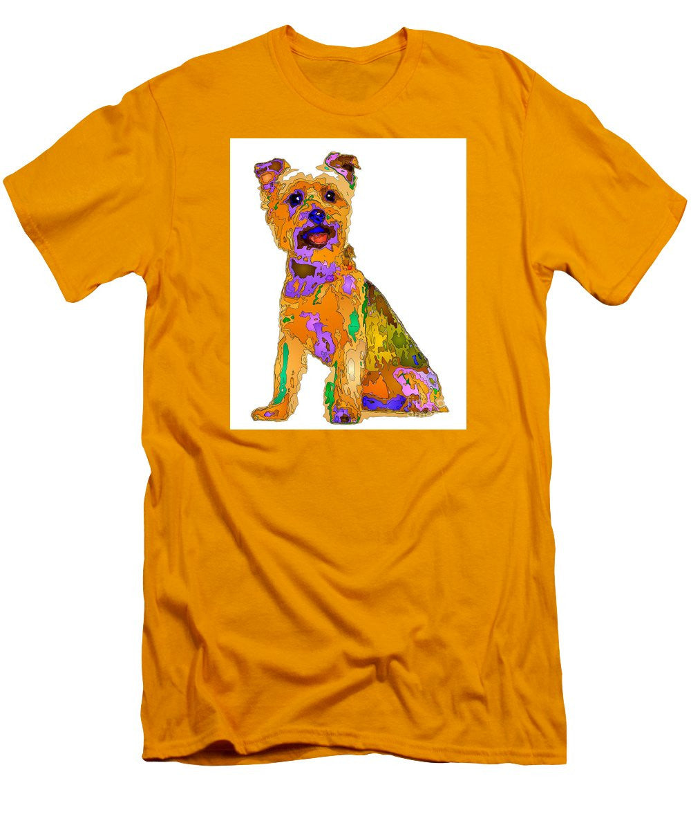 T-shirt pour homme (coupe ajustée) - Le meilleur chien. Série Pet