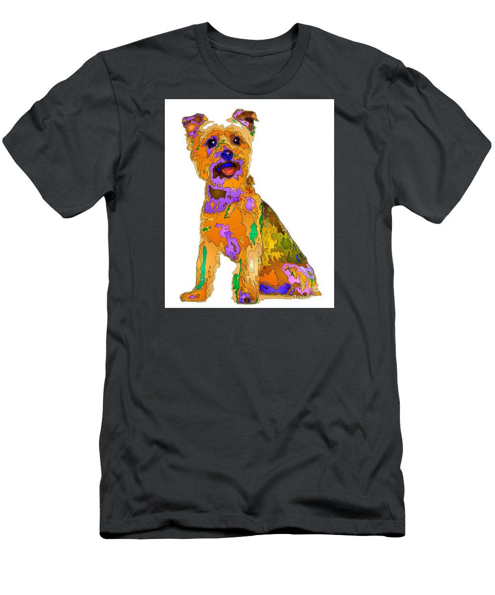 T-shirt pour homme (coupe ajustée) - Le meilleur chien. Série Pet