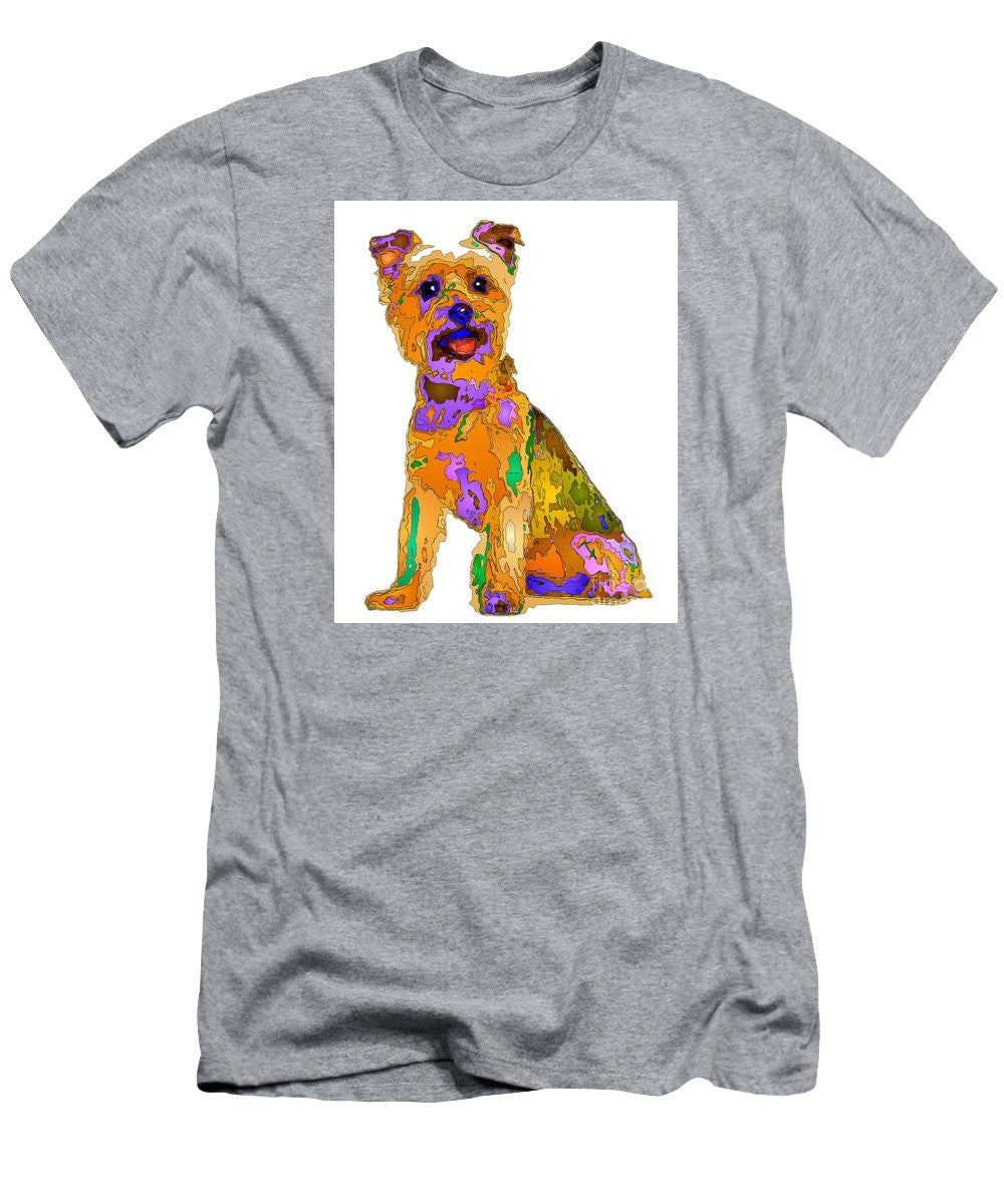 T-shirt pour homme (coupe ajustée) - Le meilleur chien. Série Pet