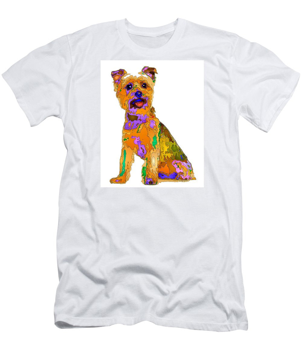 T-shirt pour homme (coupe ajustée) - Le meilleur chien. Série Pet