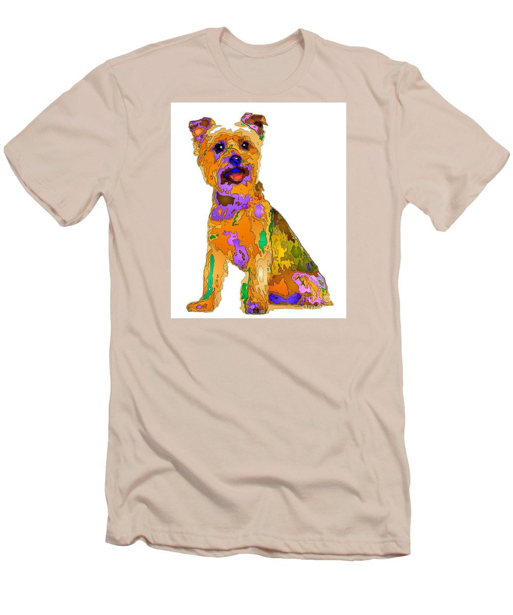 T-shirt pour homme (coupe ajustée) - Le meilleur chien. Série Pet