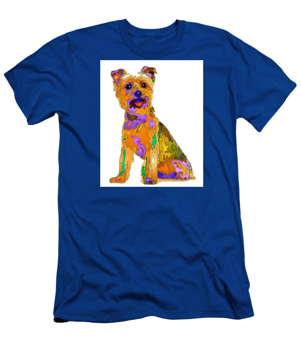 T-shirt pour homme (coupe ajustée) - Le meilleur chien. Série Pet