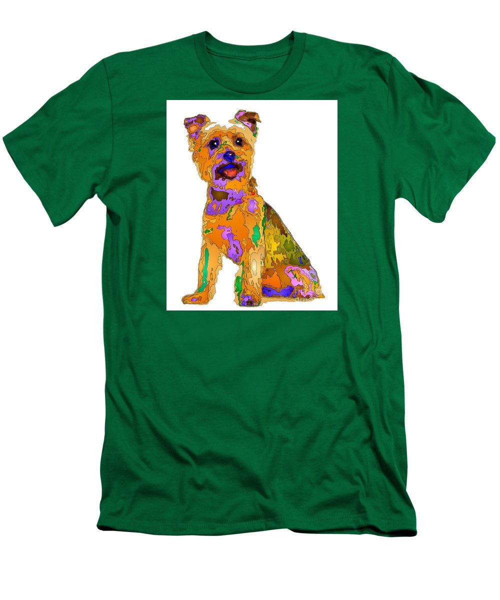 T-shirt pour homme (coupe ajustée) - Le meilleur chien. Série Pet