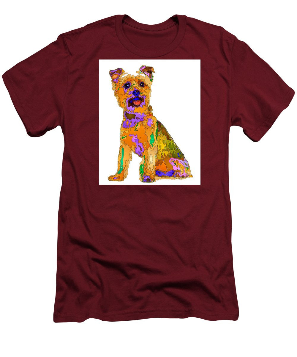 T-shirt pour homme (coupe ajustée) - Le meilleur chien. Série Pet