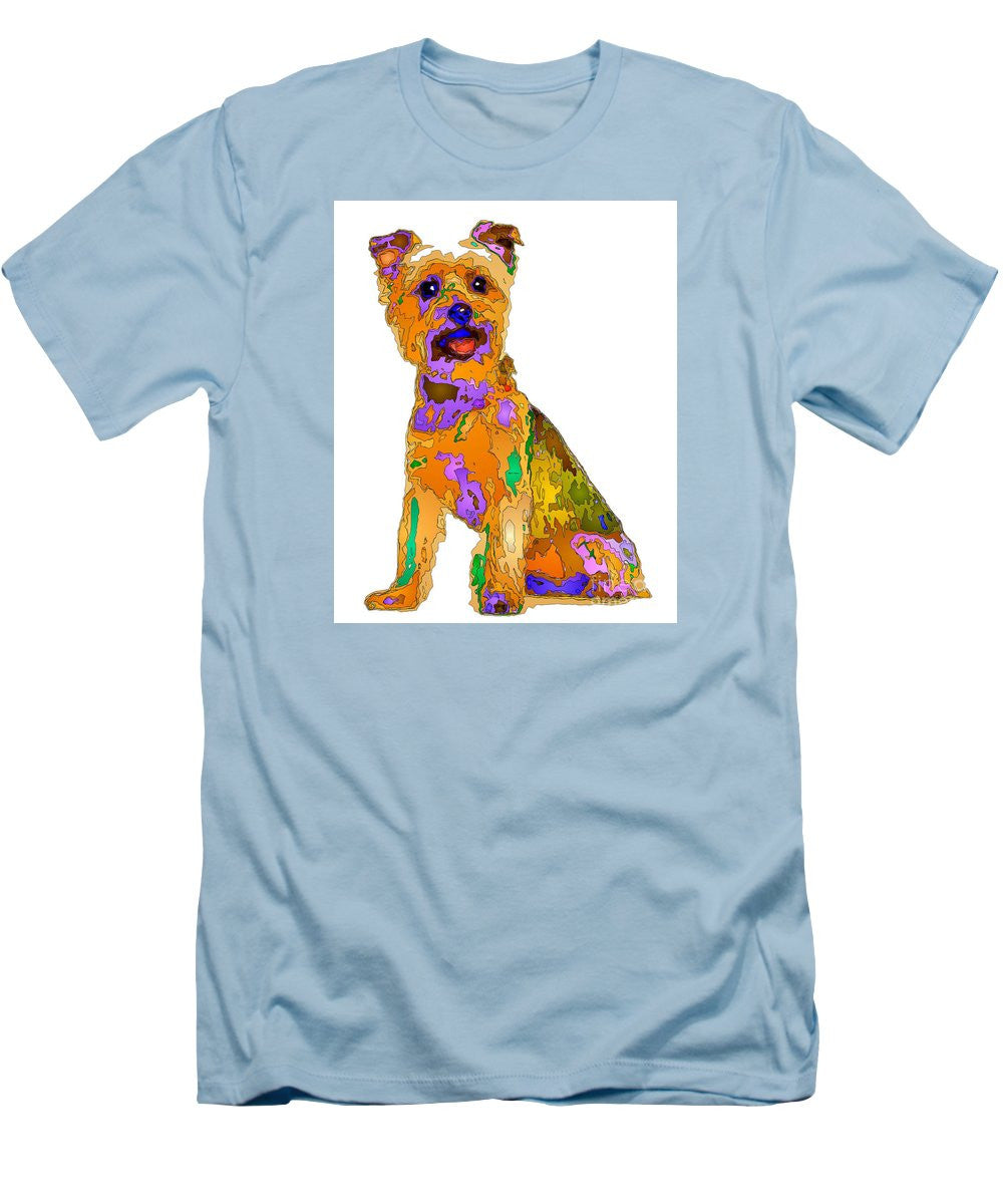 T-shirt pour homme (coupe ajustée) - Le meilleur chien. Série Pet