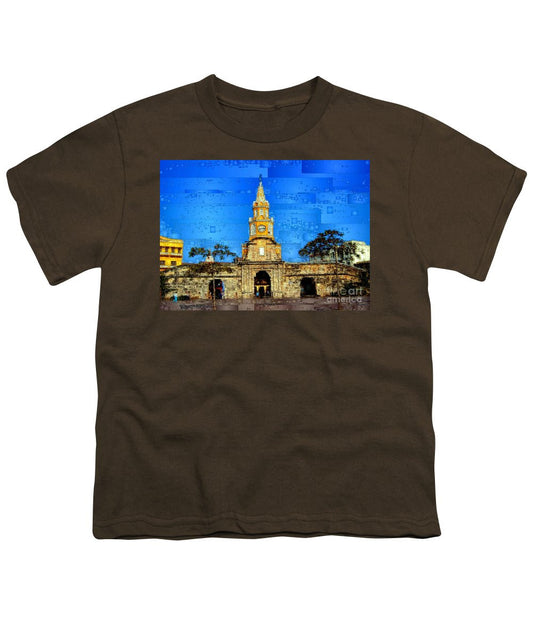 Youth T-Shirt - The Gate And Clock Tower In Cartagena Colombia