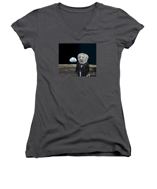 Women's V-Neck T-Shirt (Junior Cut) - The Man In The Moon