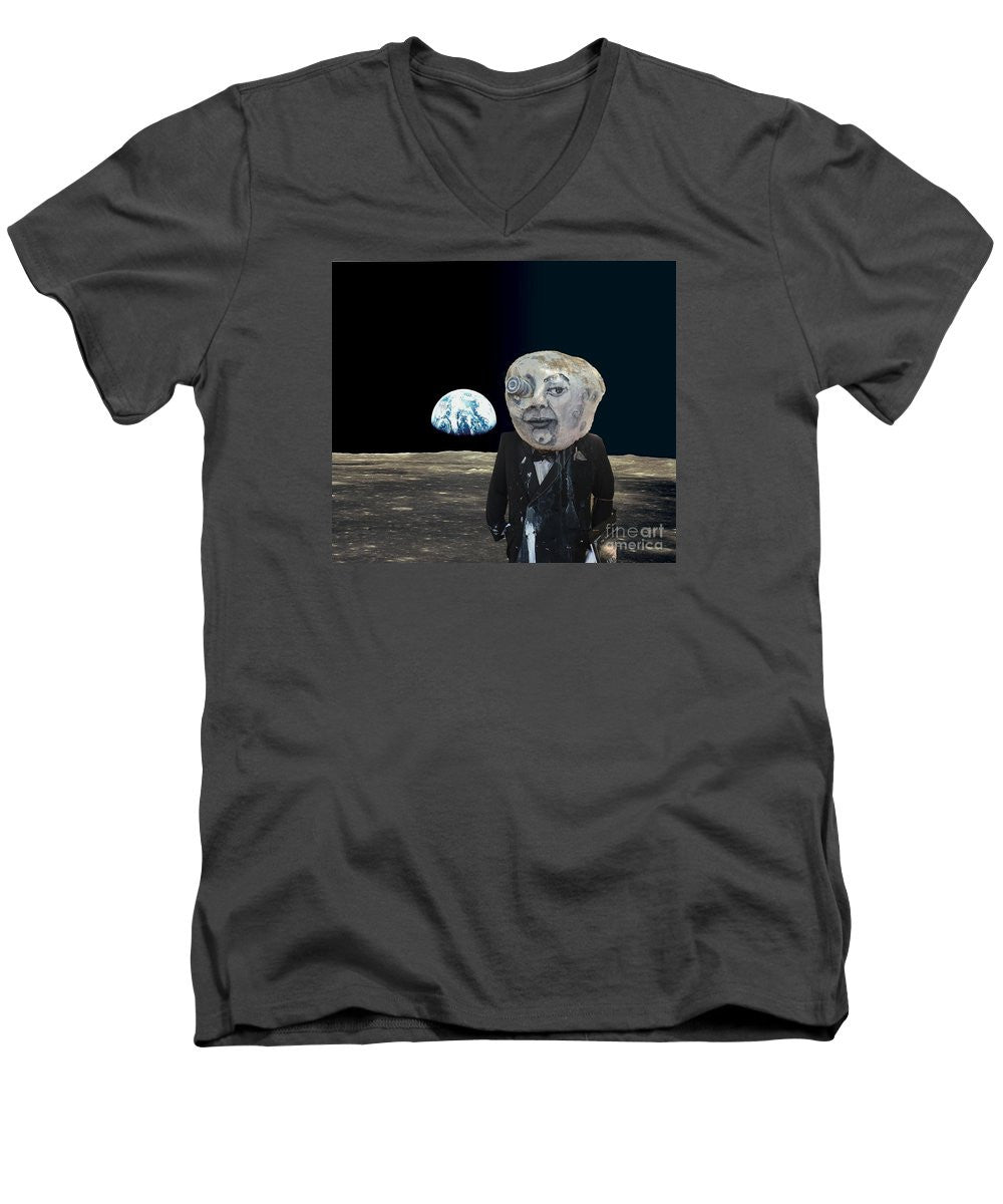 Men's V-Neck T-Shirt - The Man In The Moon