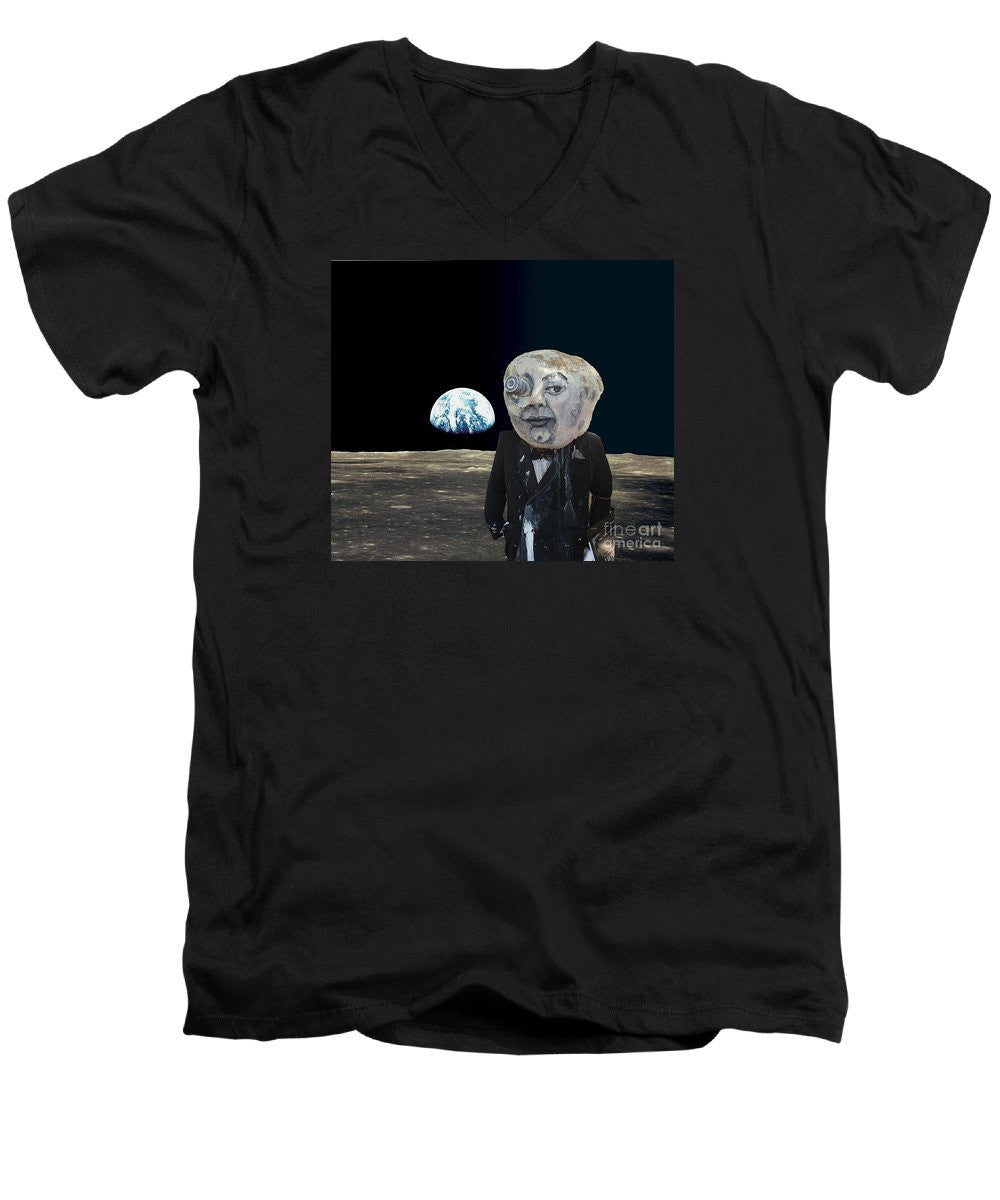 Men's V-Neck T-Shirt - The Man In The Moon