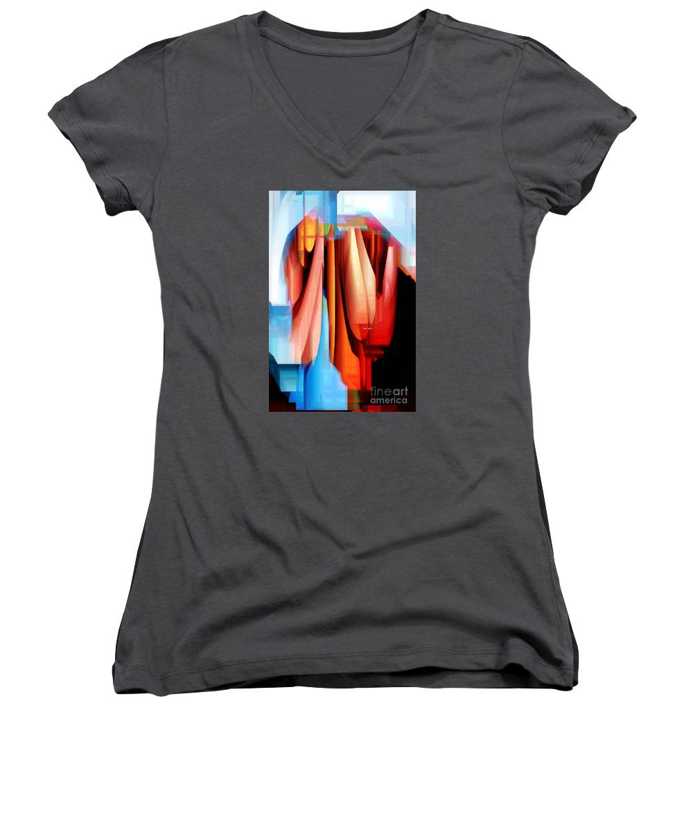 T-shirt col V pour femme (coupe junior) - Untitled Abstract