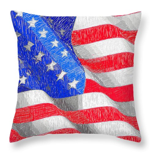 Usa Usa Usa - Throw Pillow
